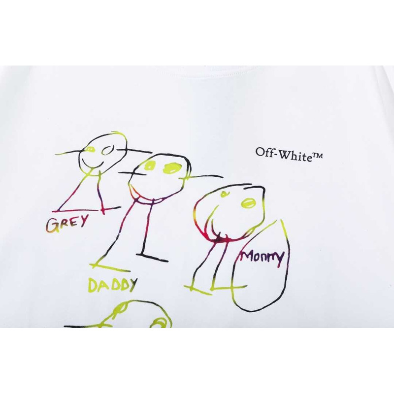 Off White 23Ss Rainbow Cartoon Print Arrow T-shirt White