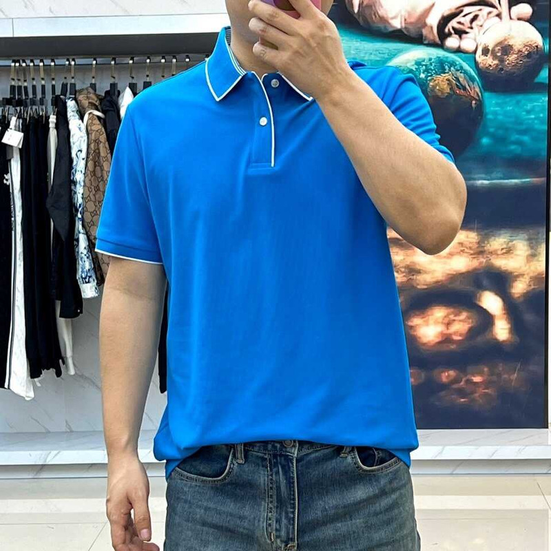 Loro piana Polo Regatta Cotone in Light Blue