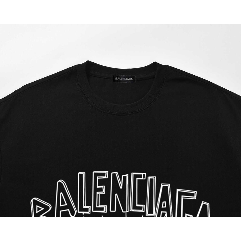 g*u*i & Ba*len*cia*ga oversize washed t-shirt with logo black