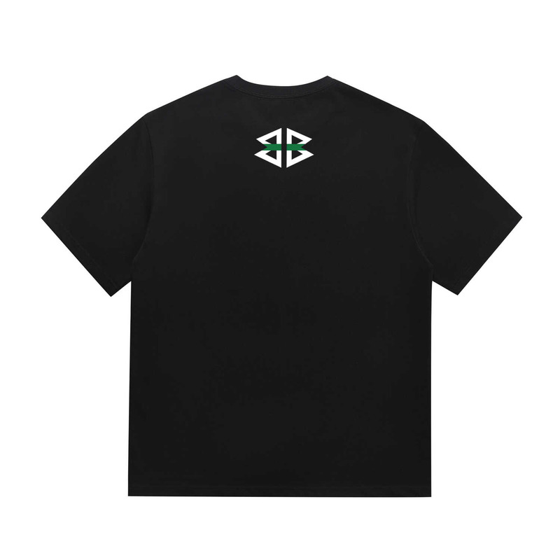 g*u*i & Ba*len*cia*ga oversize washed t-shirt with logo black