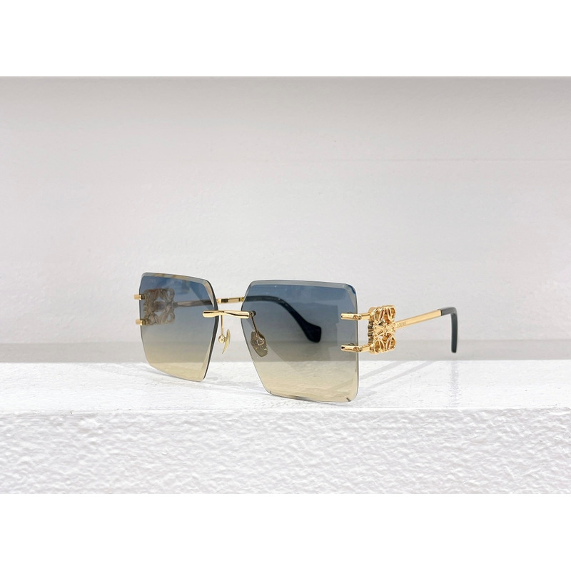 Loewe Vintage Rectangle  Retro Square  in Black & Gloden