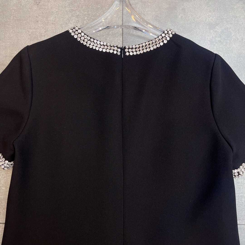 Valentino Crepe Couture Short Dress Black
