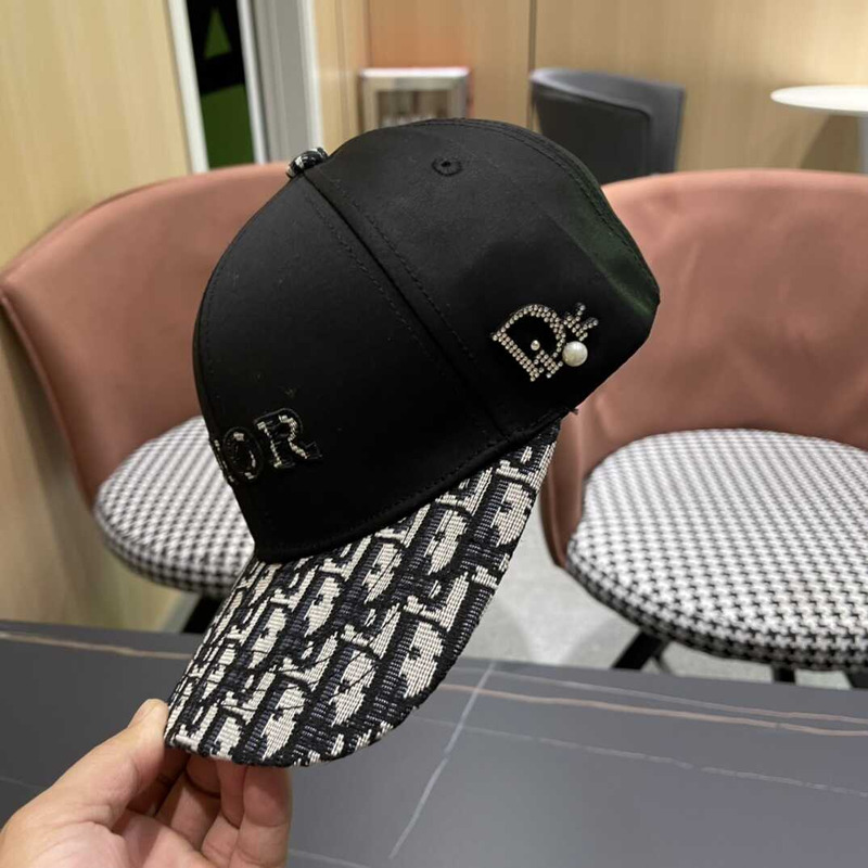 D*or logo oblique print cap