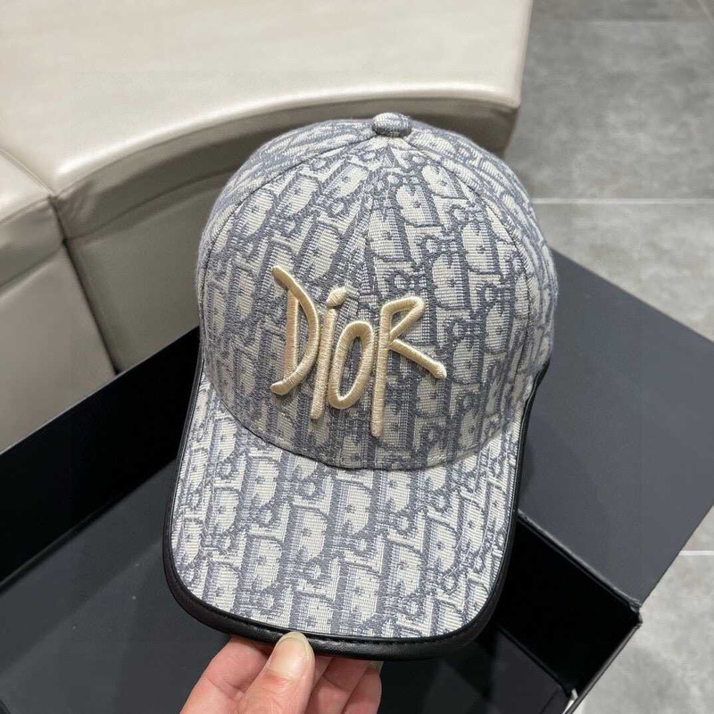 D*or logo oblique print cap