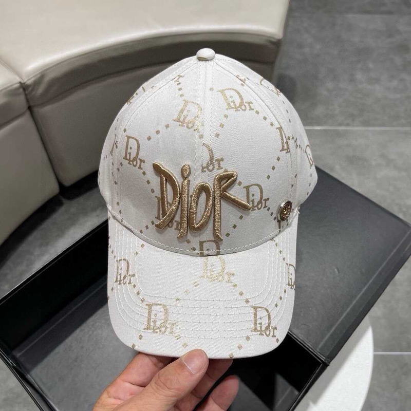 D*or logo oblique print cap
