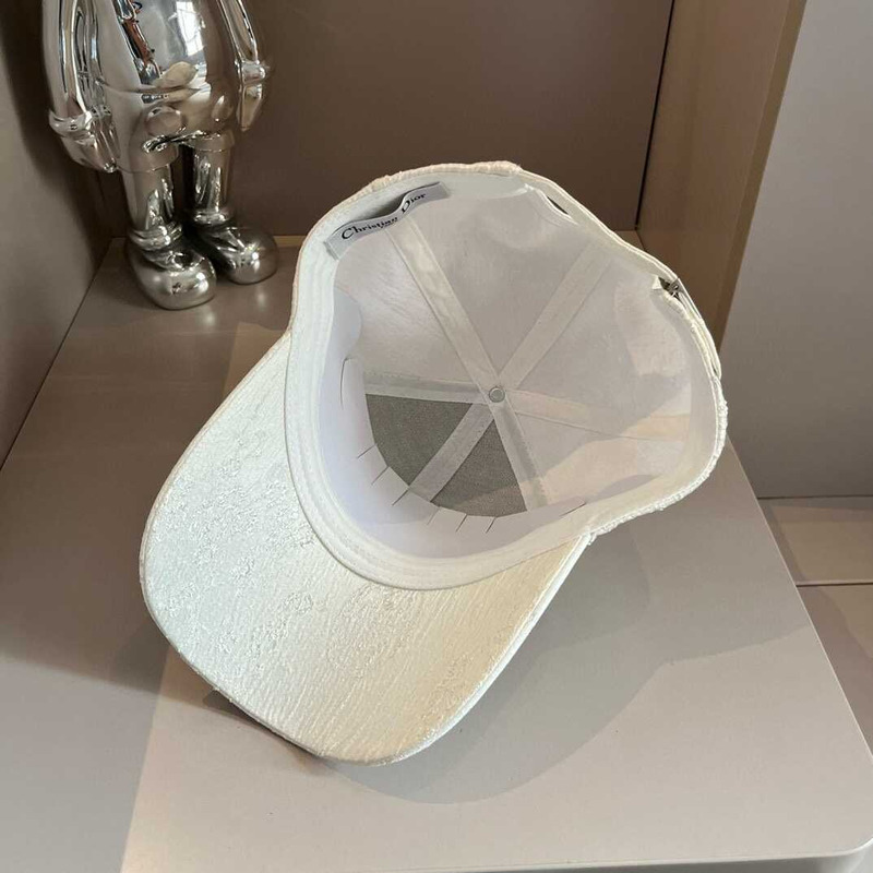 D*or oblique print cap in white