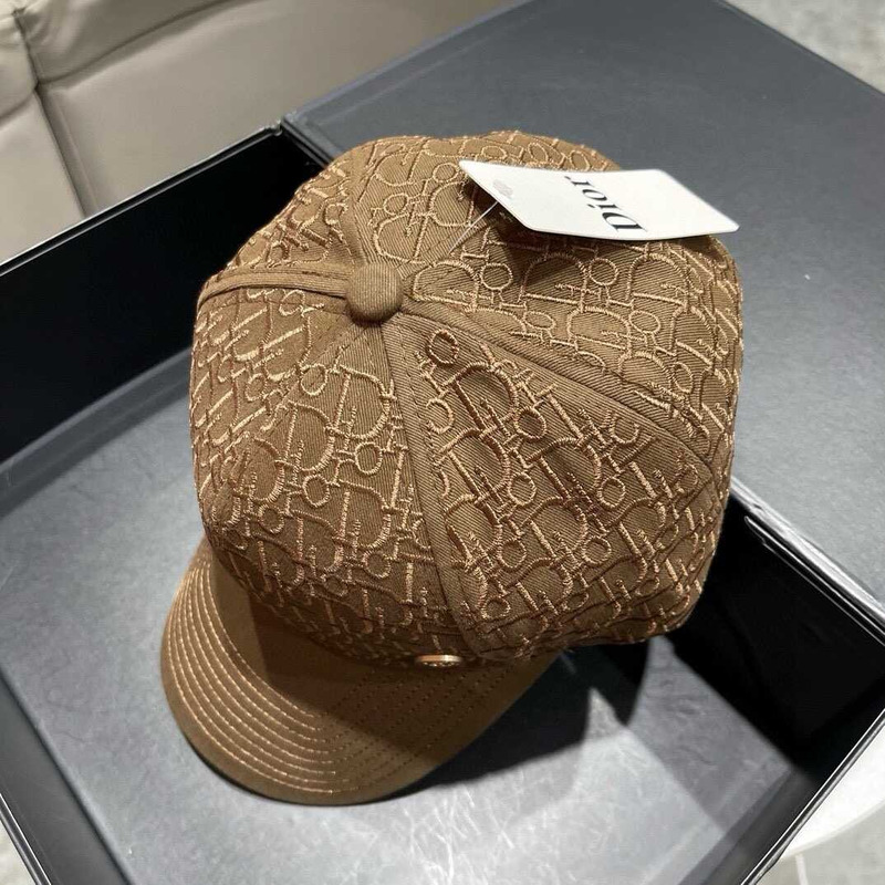 D*or D*or oblique print cap in brown