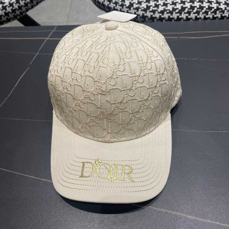 D*or oblique print cap in begie