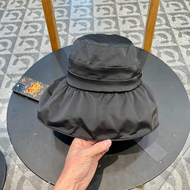 Pra*a wide brim sun visor hat in black
