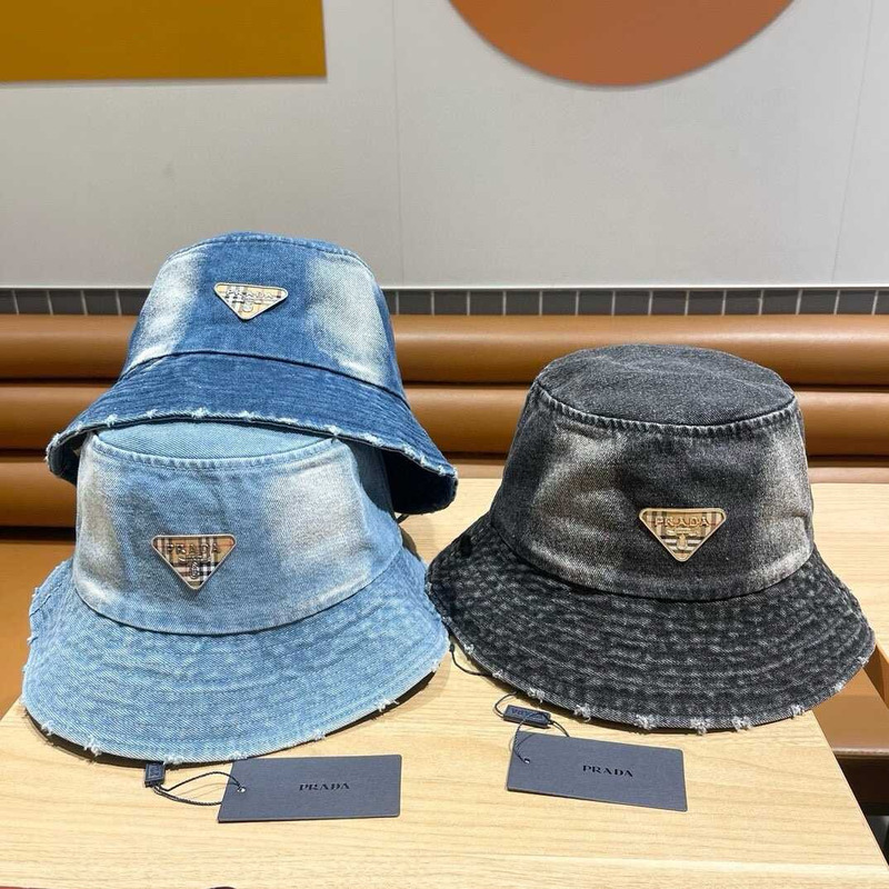 Pra*a denim bucket hat black