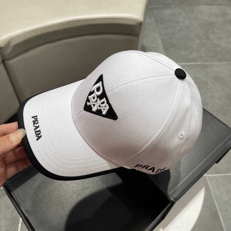 Pra*a  re-nylon baseball cap in white