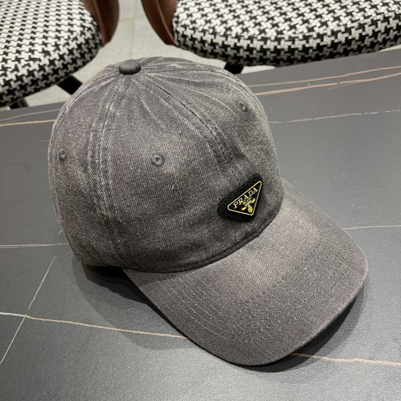 Pra*a denim baseball cap black