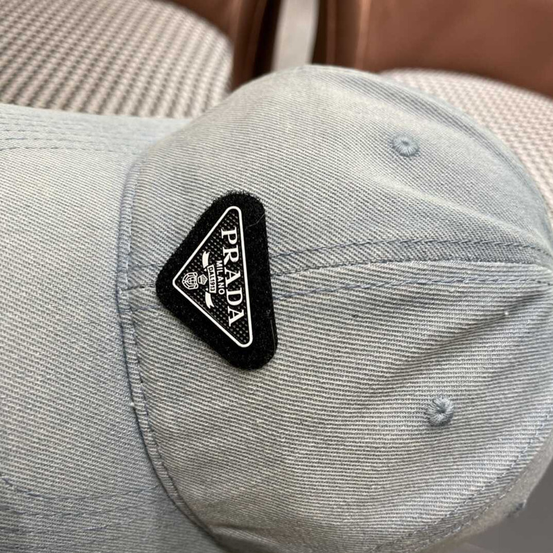 Pra*a denim baseball cap light blue