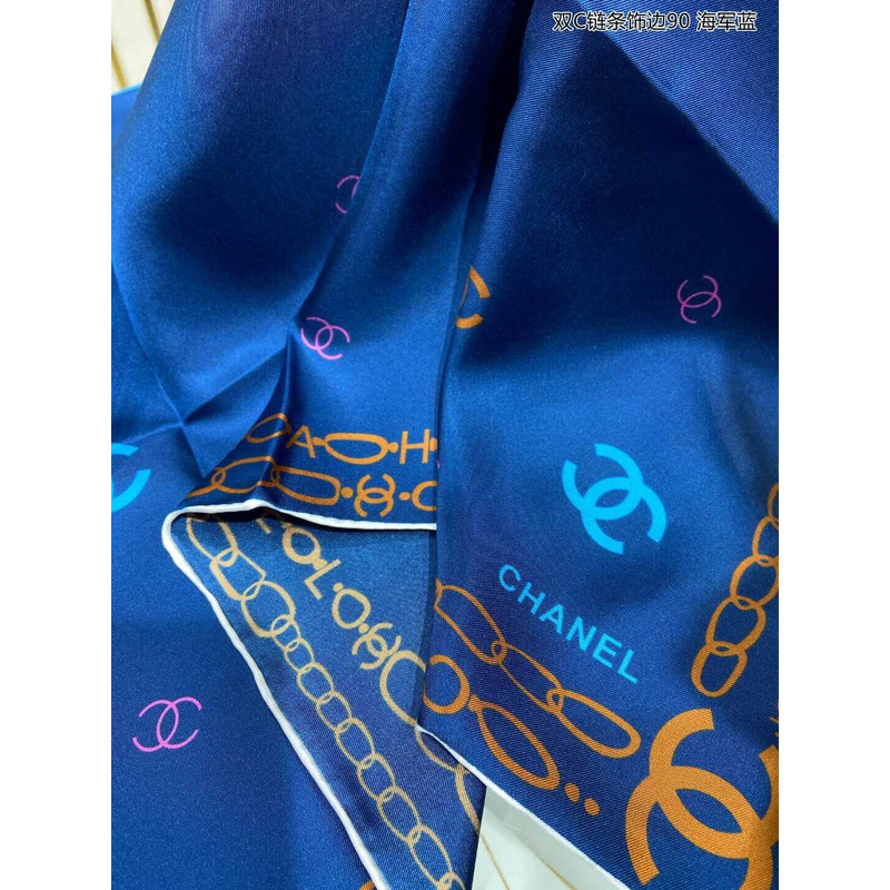 Ch*el square scarf in blue