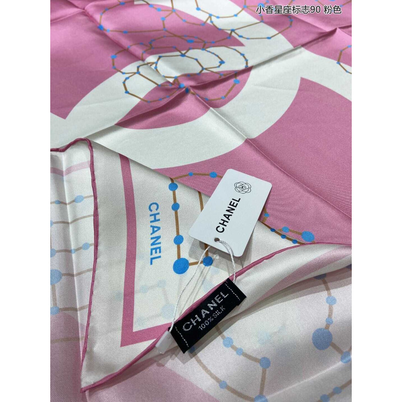 Ch*el square scarf in white