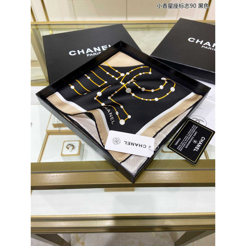 Ch*el square scarf in black