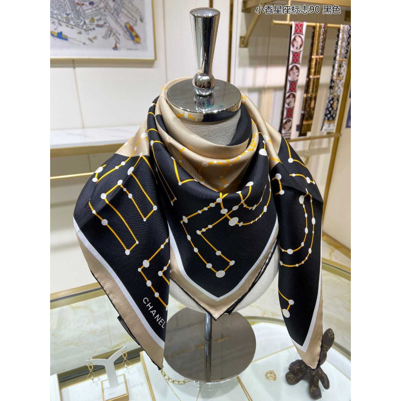 Ch*el square scarf in black