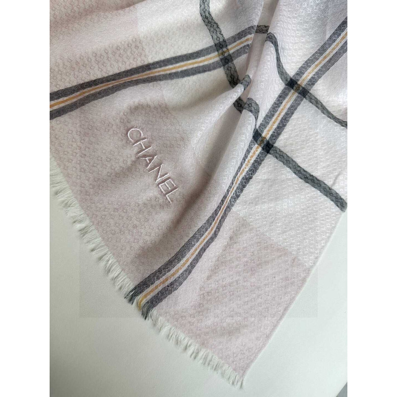 Ch*el cashmere scarf pink