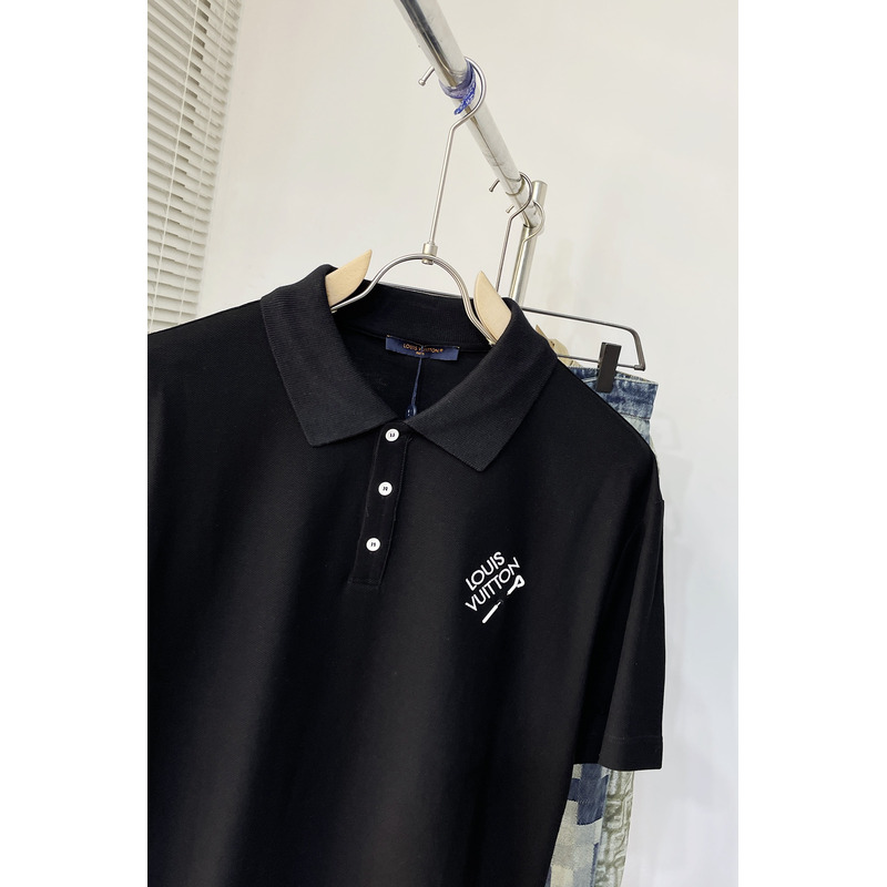 l**is V*t*n signature polo in black