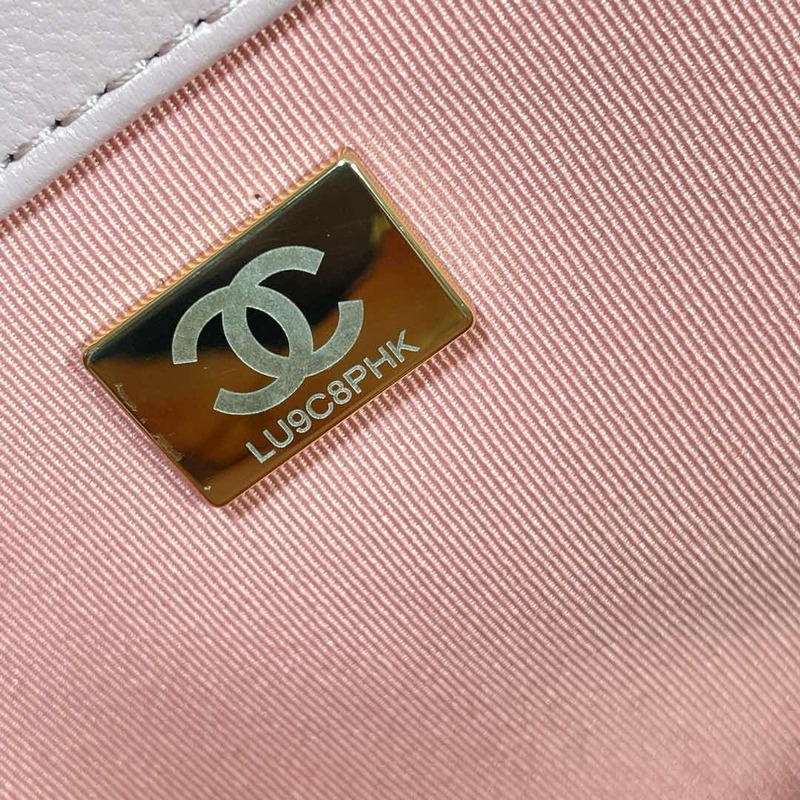 Ch*el leather tote bag in pink