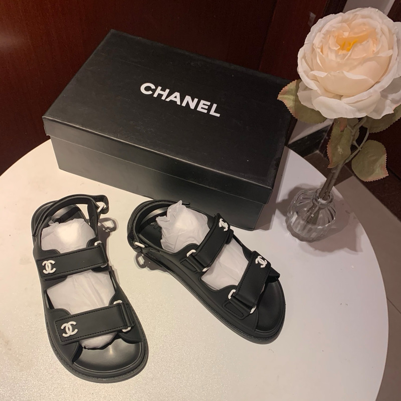 Ch*el rubber sandals black