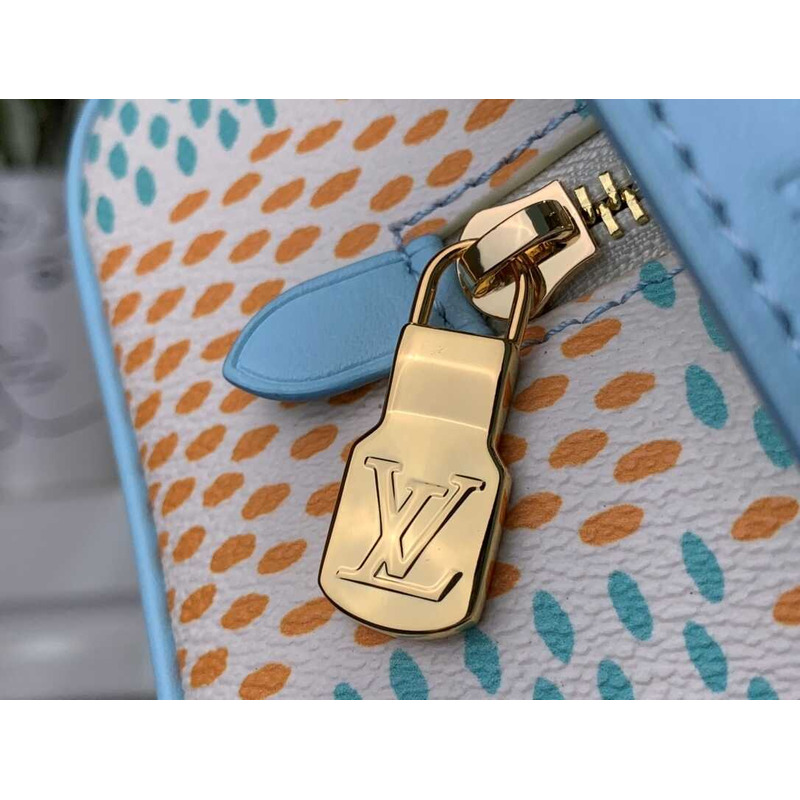 l**is V*t*n locket dopp kit damier multicolor