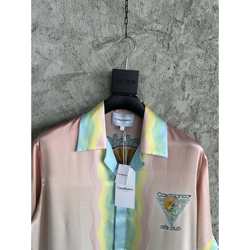 Casablanca Wave-Print Short-Sleeved Shirt