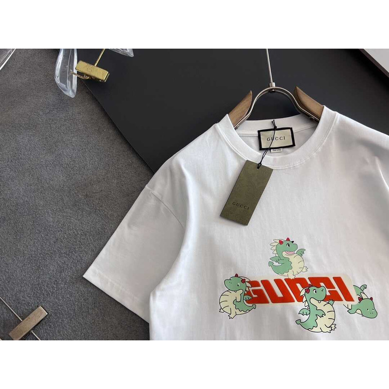 g*u*i Pra*a cotton print t-shirt white