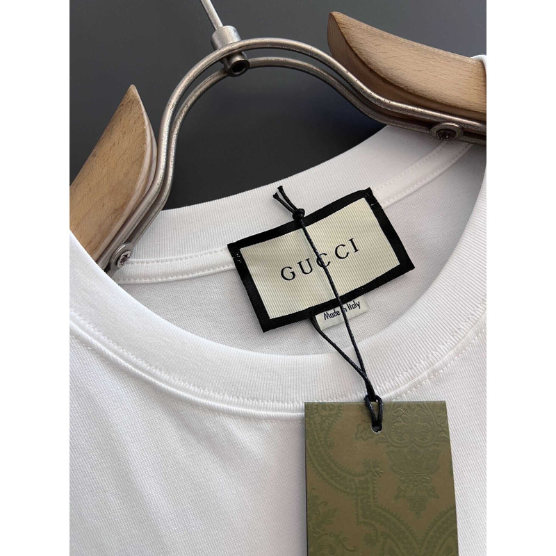 g*u*i Pra*a cotton print t-shirt white