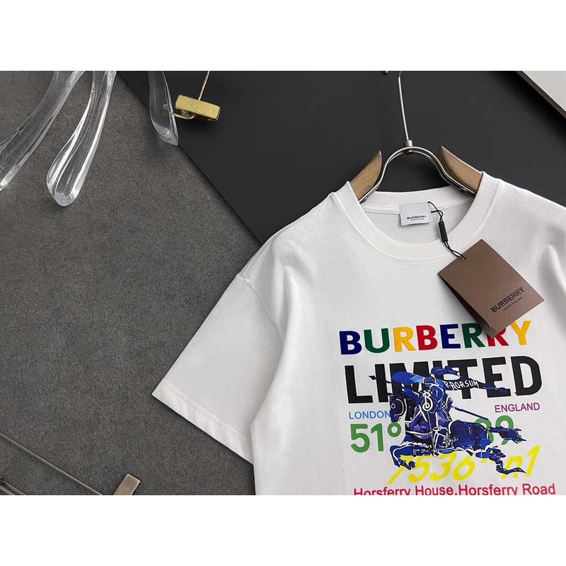 B**rry print cotton t-shirt white