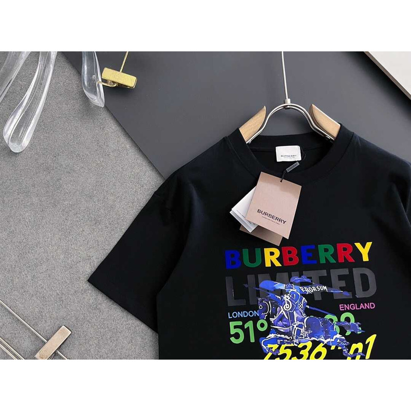 B**rry print cotton t-shirt black