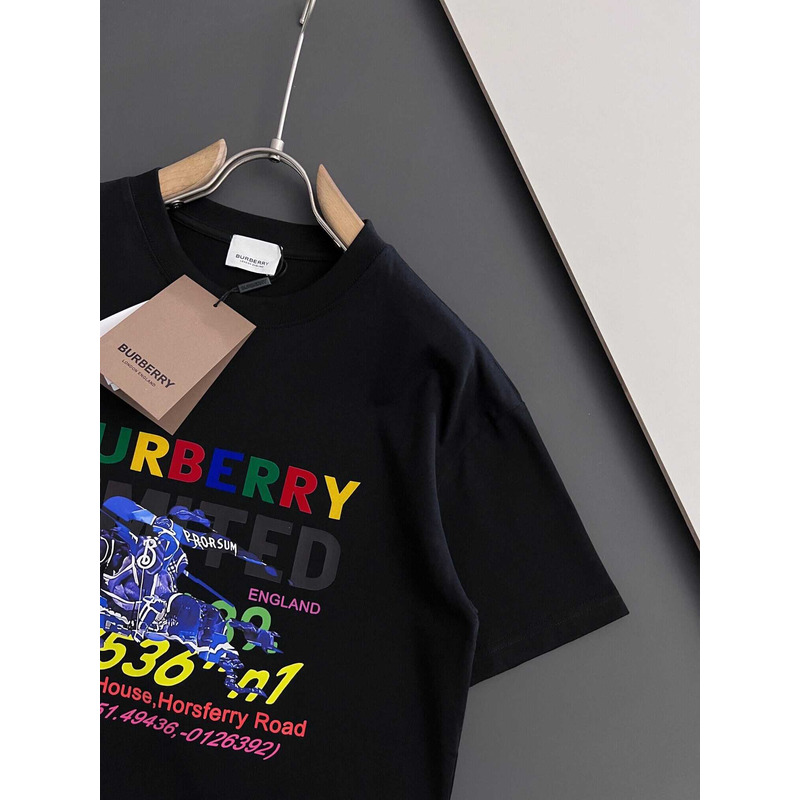 B**rry print cotton t-shirt black