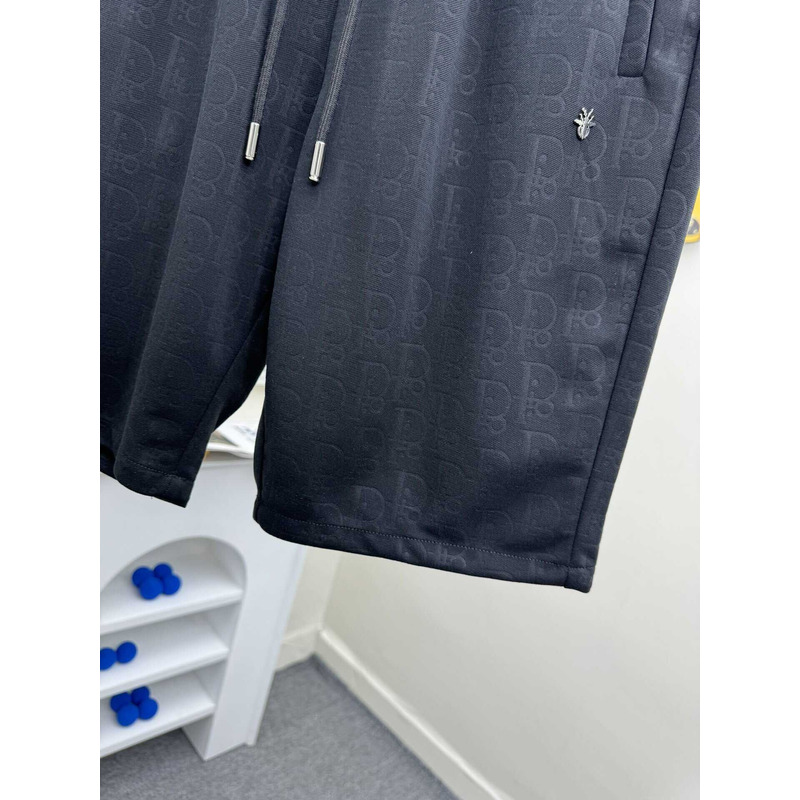D*or drawstring design shorts in black