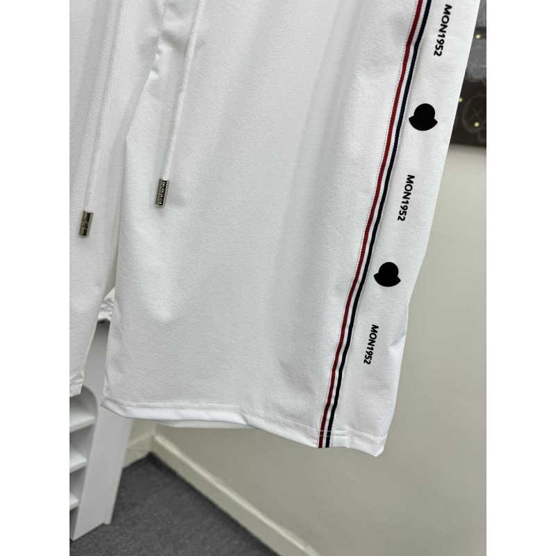 Moncler Logo-Print Shorts In White