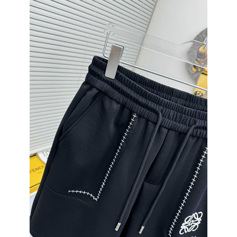 Loewe Logo-Print Shorts in Black
