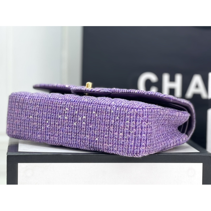 Ch*el classic flap bag purple