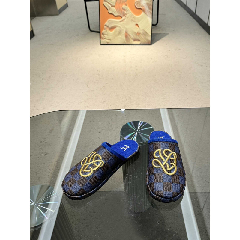 l**is V*t*n lv palace slipper damier blue
