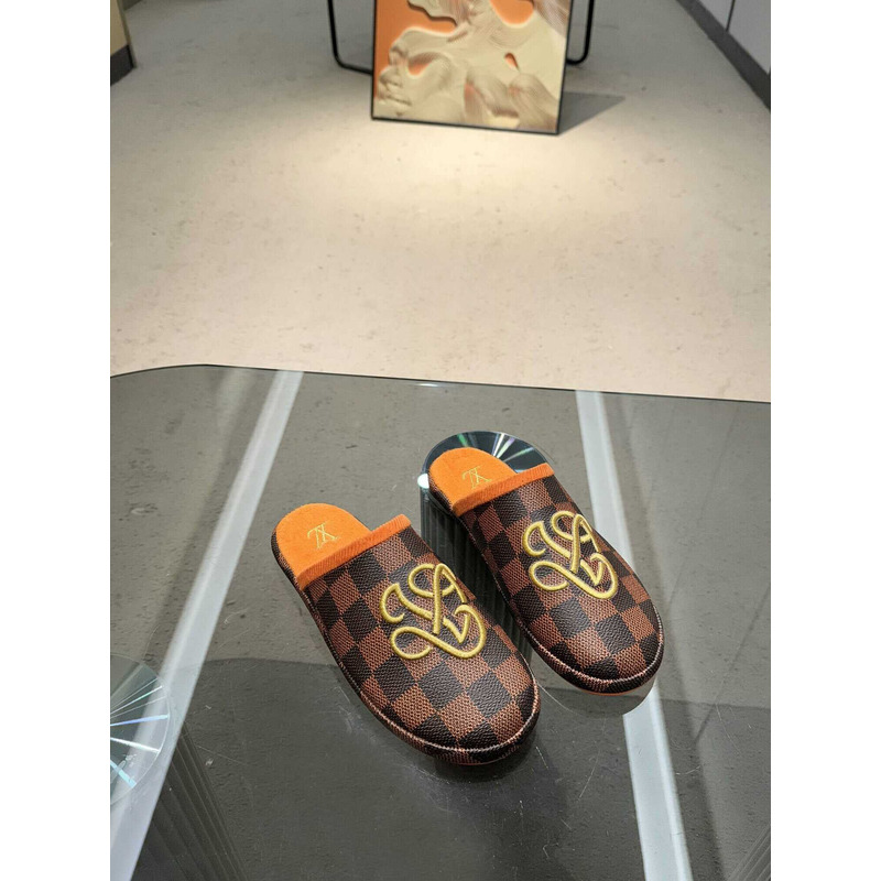 l**is V*t*n lv palace slipper damier orange