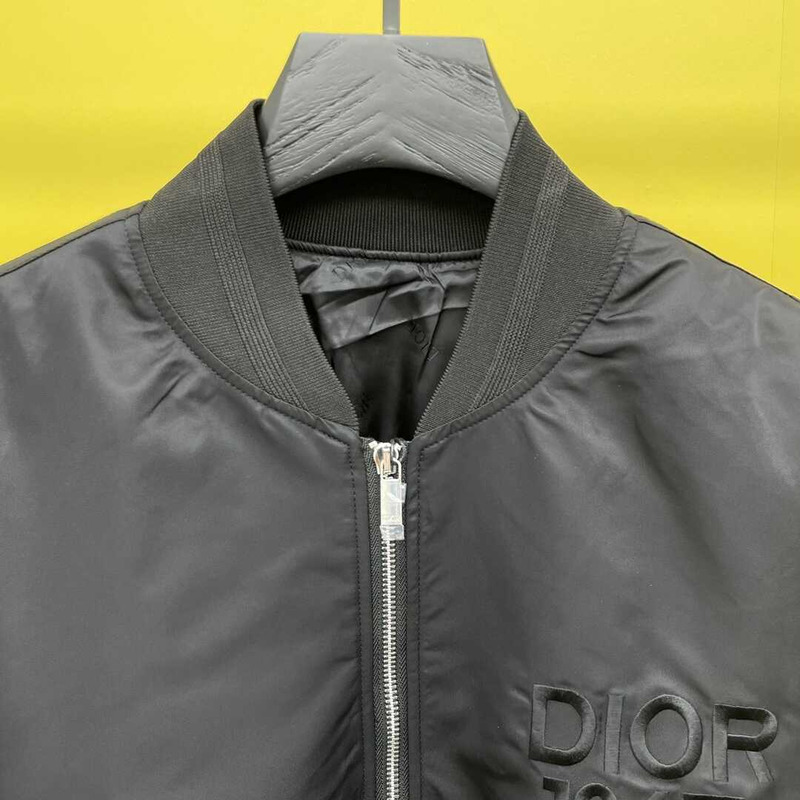 D*or bomber jacket black ottoman cotton blend