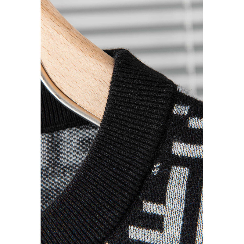 F**di black ff wool shirt