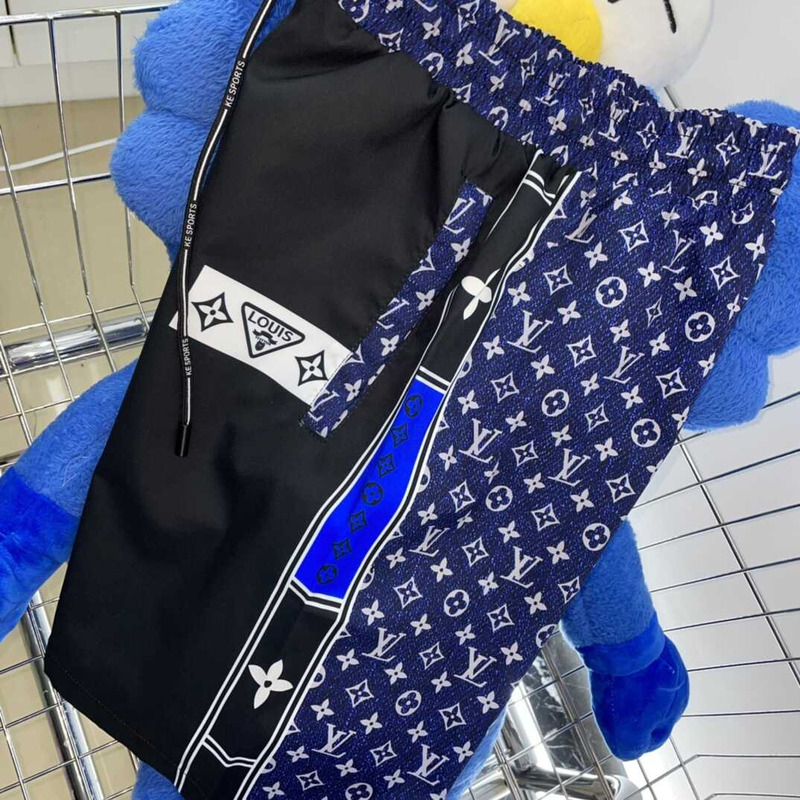 l**is V*t*n monogram shorts black/blue