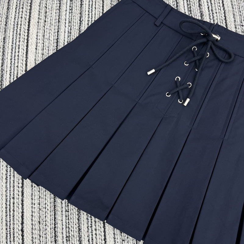 D*or sailor miniskirt cotton gabardine blue