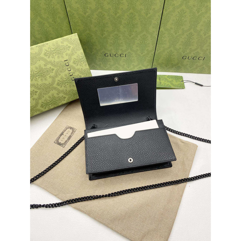 G*u*i gg marmont chain wallet black