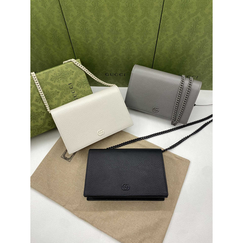G*u*i gg marmont chain wallet grey