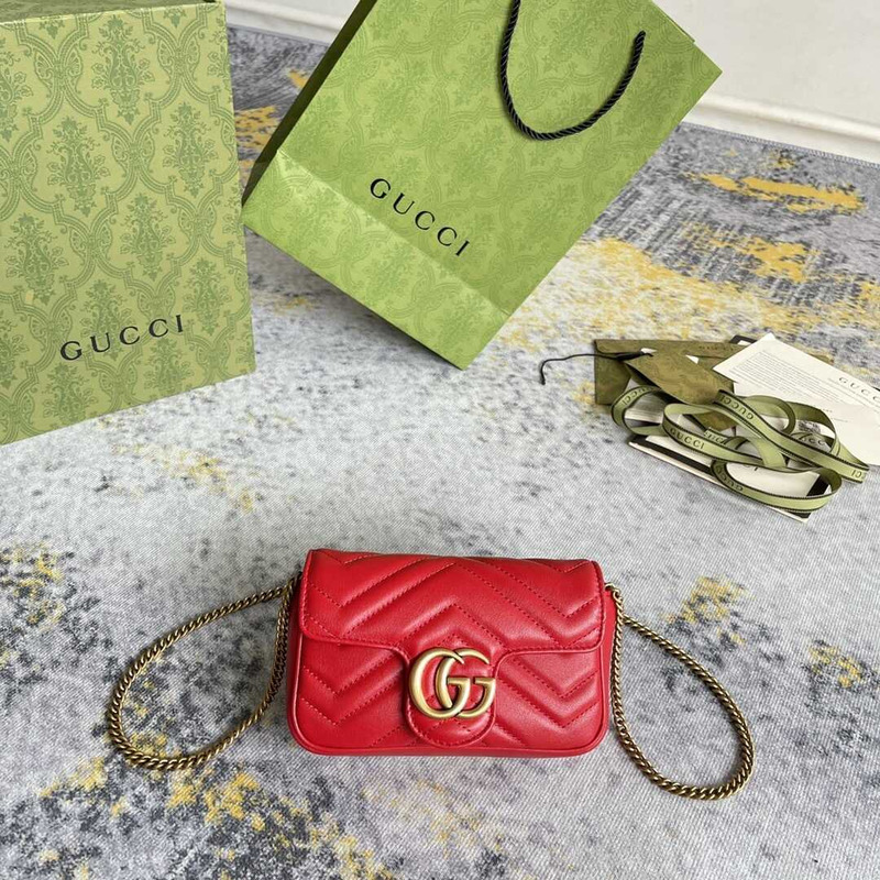 G*u*i marmont extra mini red lambskin bag