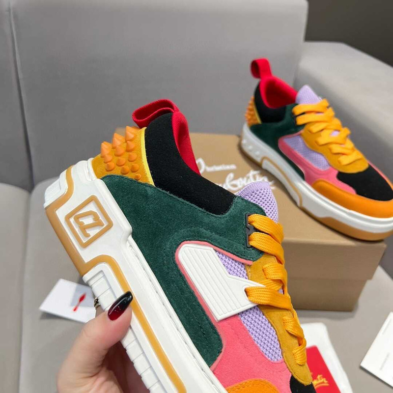 Ch**an louboutin astroloubi lace-up sneakers multicolor
