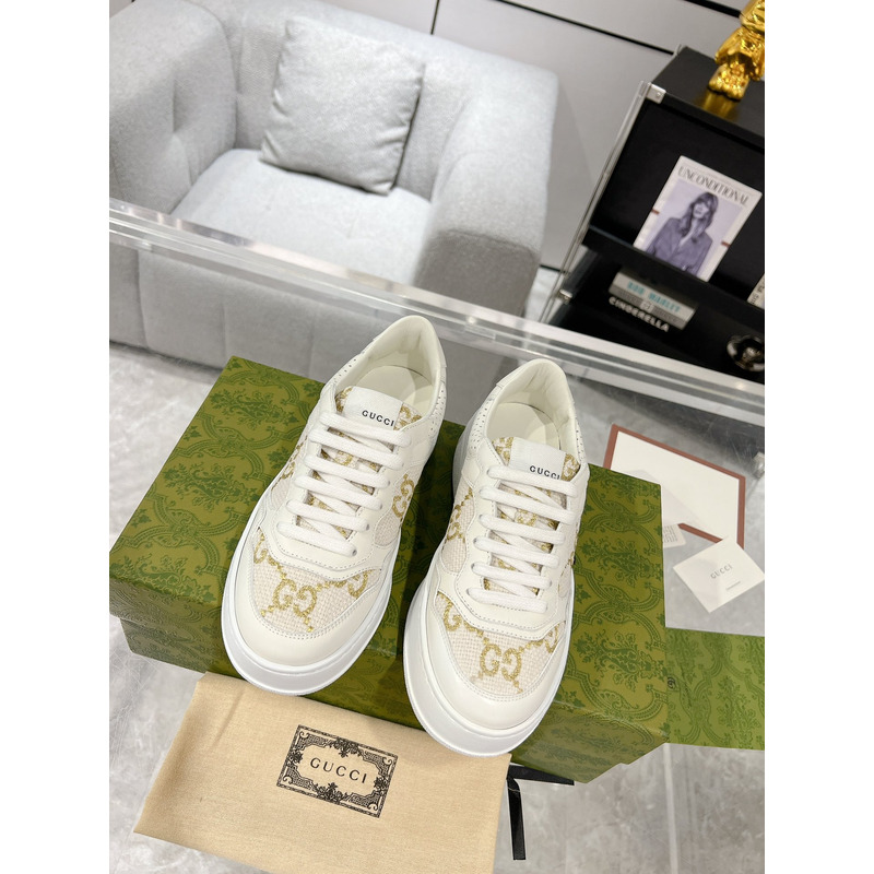 g*u*ig*u*i gg S*p*e panelled sneakers white