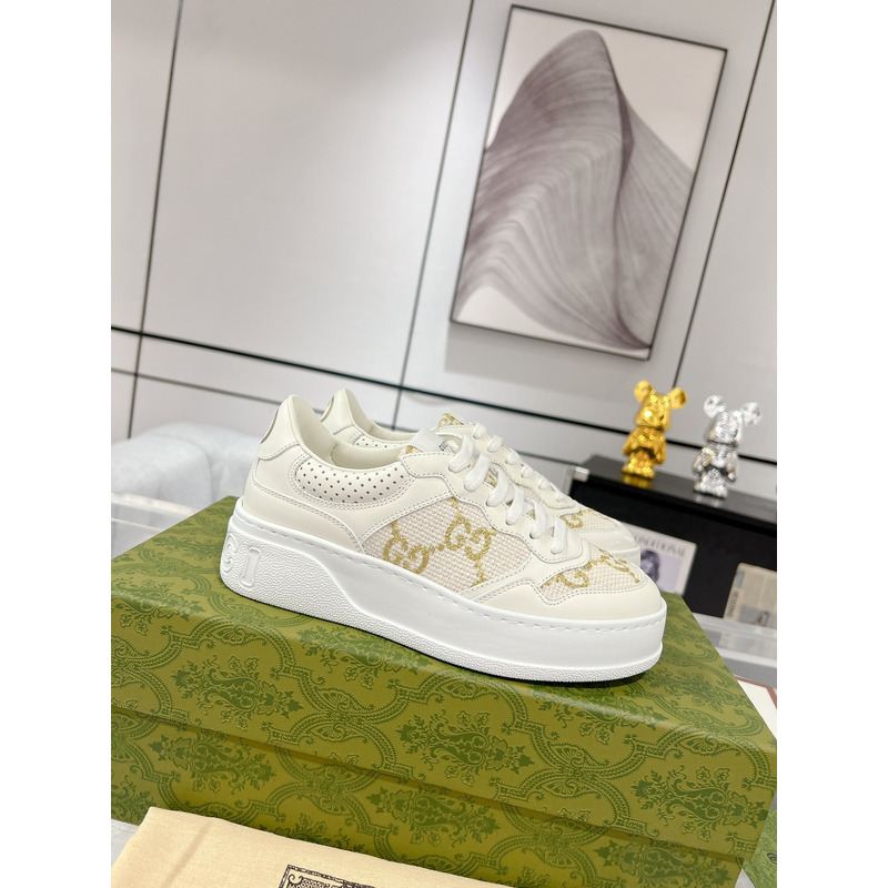 g*u*ig*u*i gg S*p*e panelled sneakers white