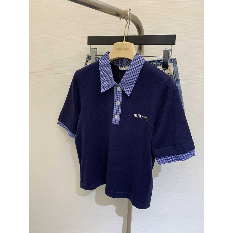 Miu Miu Polo Shirt Blue