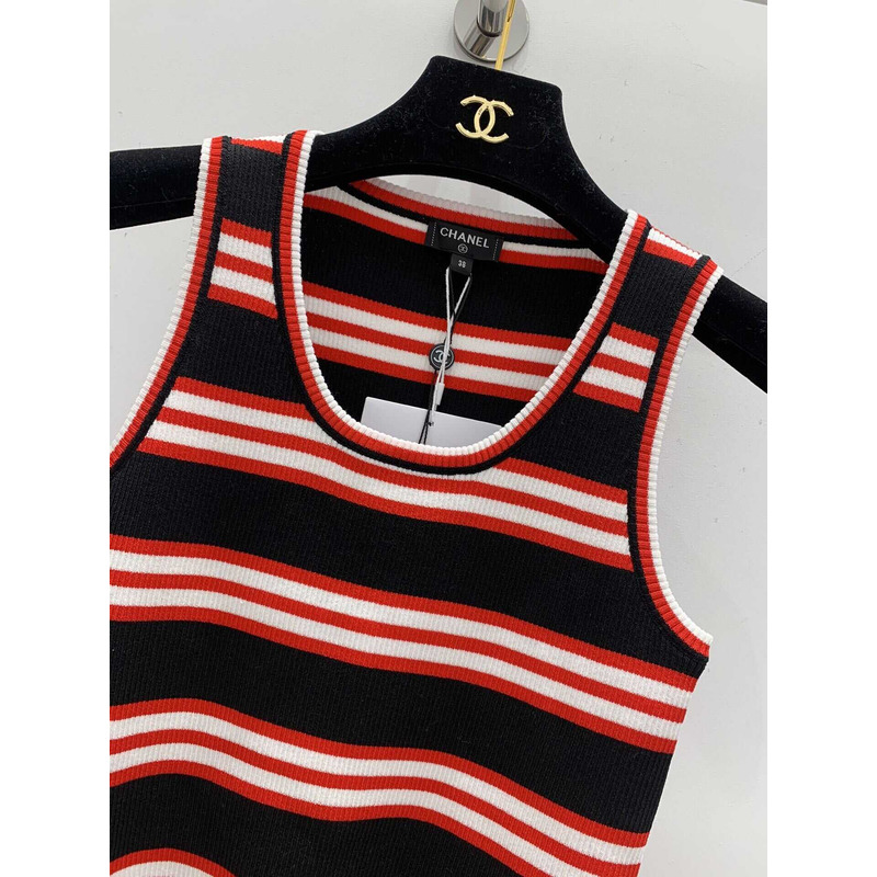 Ch*el tank top black and red